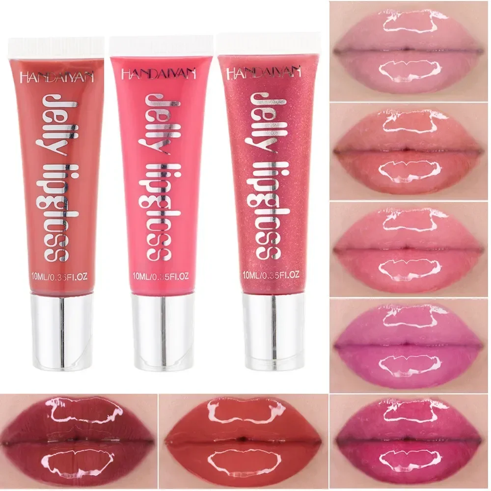 Moisturizing Gloss Plumping Lip Gloss Lip Plumper Makeup Glitter Nutritious Liquid Lipstick Cherry Jelly Oil Clear