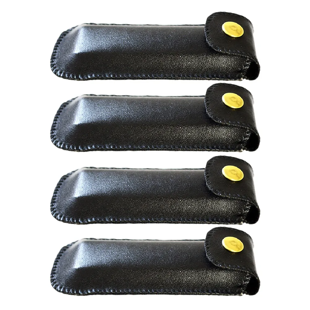 4Pcs 하모니카 PU 케이스 컴팩트 휴대용 보관 상자 안전 및 보호를 위한 충격 방지 여행용 홀더