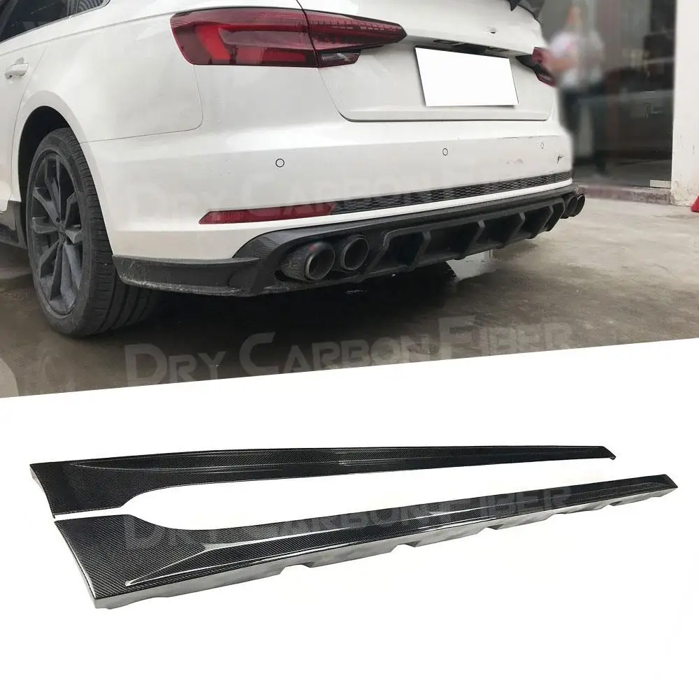 

Carbon Fiber / FRP Side Skirts Aprons Door Bumper Guard For Audi A4L S4 B9 Sedan 2017 2018 Car Styling