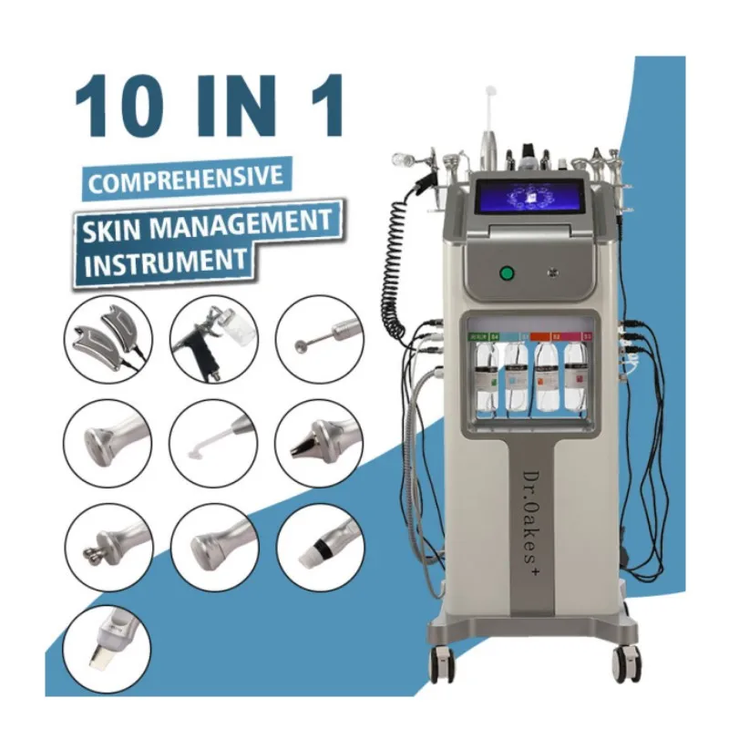 skin care 10 IN 1 Facial Salon Beauty Machine Black Pearl Facial Dermabrasion Hydra Aqua Machine