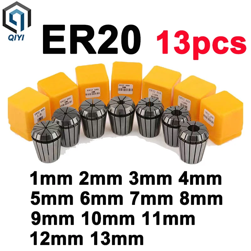 Spring collet chuck set 1-16mm ER11 ER16 ER20 ER25 for CNC machining center engraving machine lathe mill tool