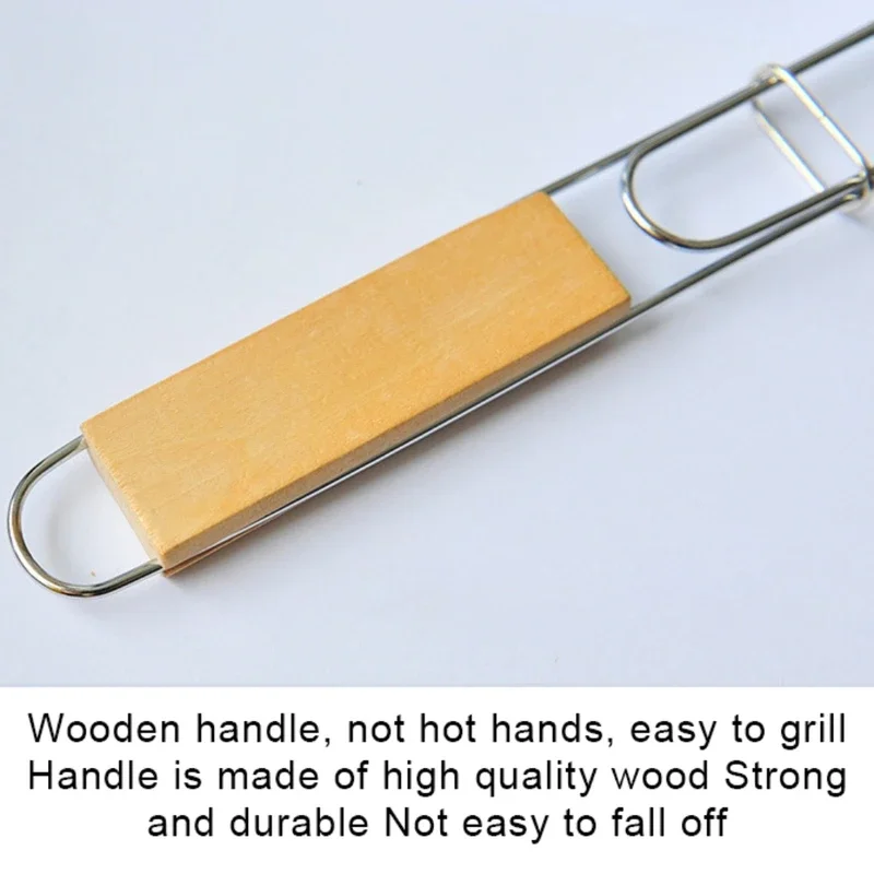 Outdoor BBQ Fish Roasting Grilling Basket Vegetable With DIY Folding Handle Flexible Nonstick Barbecue Tool Portable Burger Mes