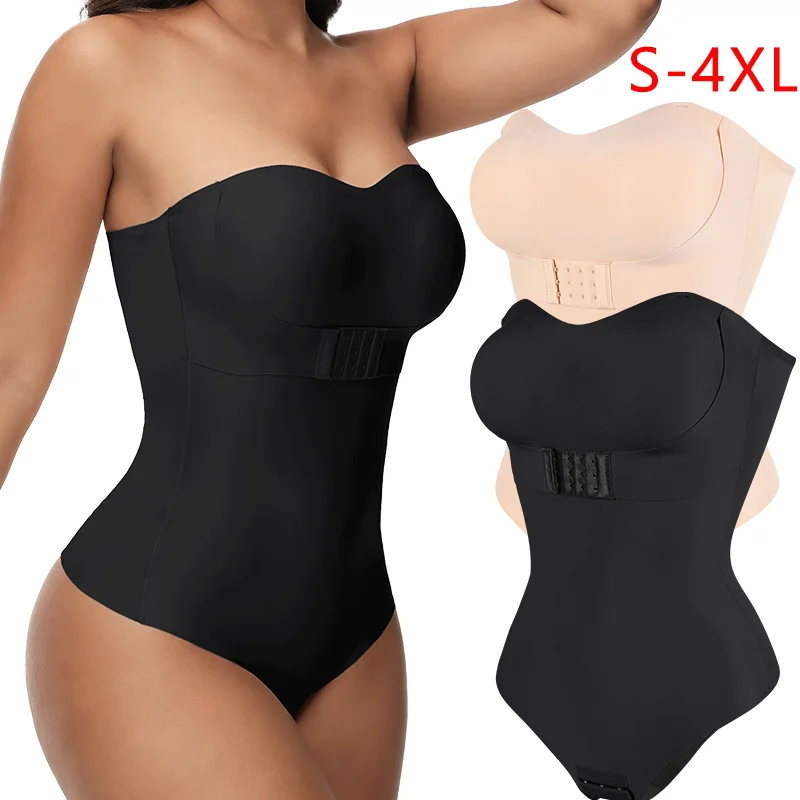 Body Sexy pour femmes, contrôle du ventre, string, fermeture frontale, rehausseur de fesses, sangle amovible, rembourré, modelant tout le corps, S-4XL 1