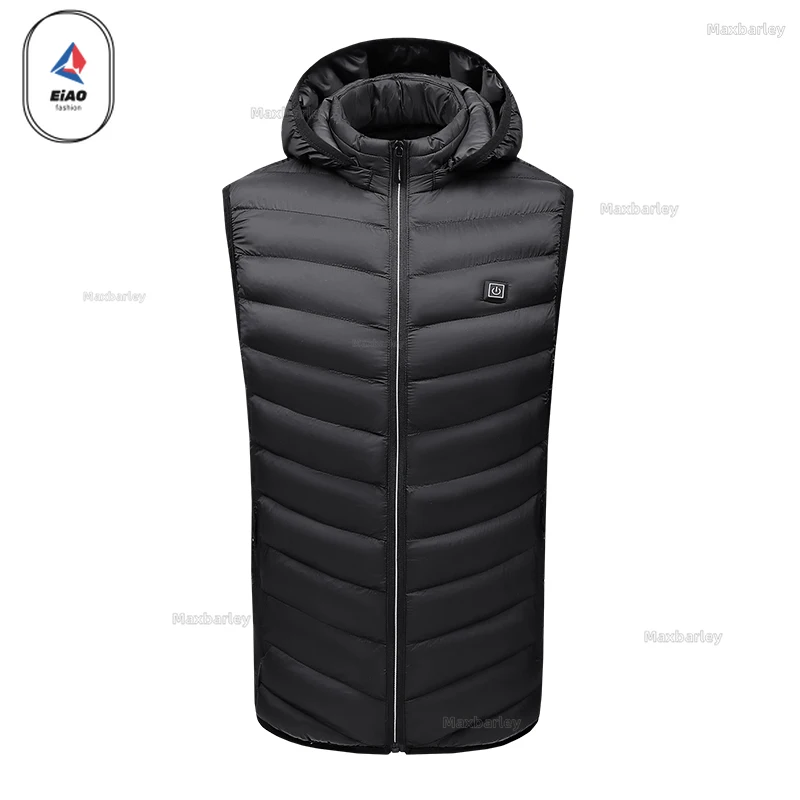 Winter Smart Warm Heated Vest Men New Upgraded Self Heating Sleeveless Jacket USB Constant Temperature Cold-proof Padding Vest