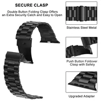 Metal Strap For Apple Watch Band 46mm 44mm 45mm 42mm 40mm 41mm 38mm 44 mm Bracelet iwatch Series SE 10 9 8 7 6 5 3 Ultra 2 49mm - Image 5