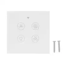 

Intelligent Wifi Fan Light Switch Support RF Remote Control Voice Control 100‑250V White