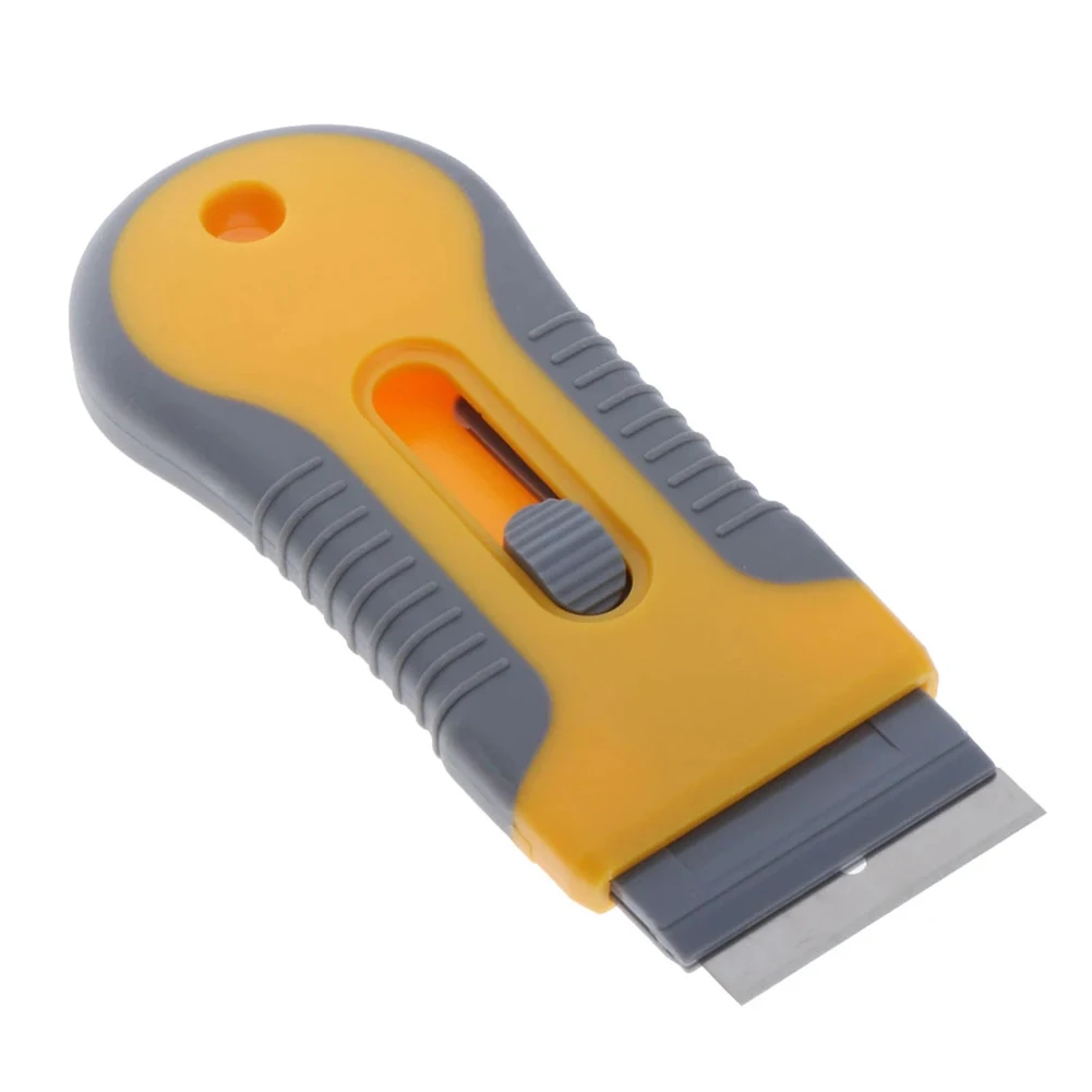 Glass Scraper Non Razor Easy Grip Glass Scraper Tool with Bonus Replacement Blades for ...