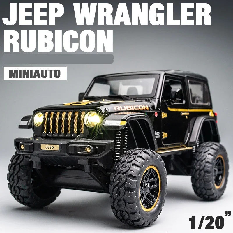 

1:20 Jeeps Wrangler Rubicon Refit сплав Off-модель дорожного транспортного средства литая и игрушечная металлическая модель автомобиля коллекция имитации детских игрушек в подарок