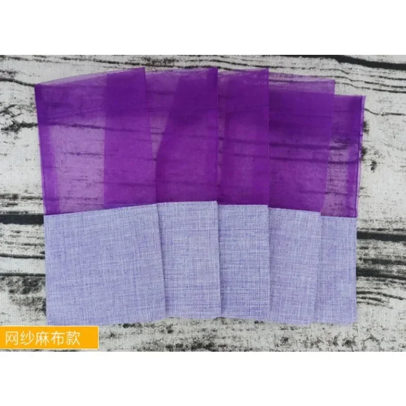 100pcs Lavender sachet empty bag mesh stitching transparent linen beam pocket small floral dried flower filling