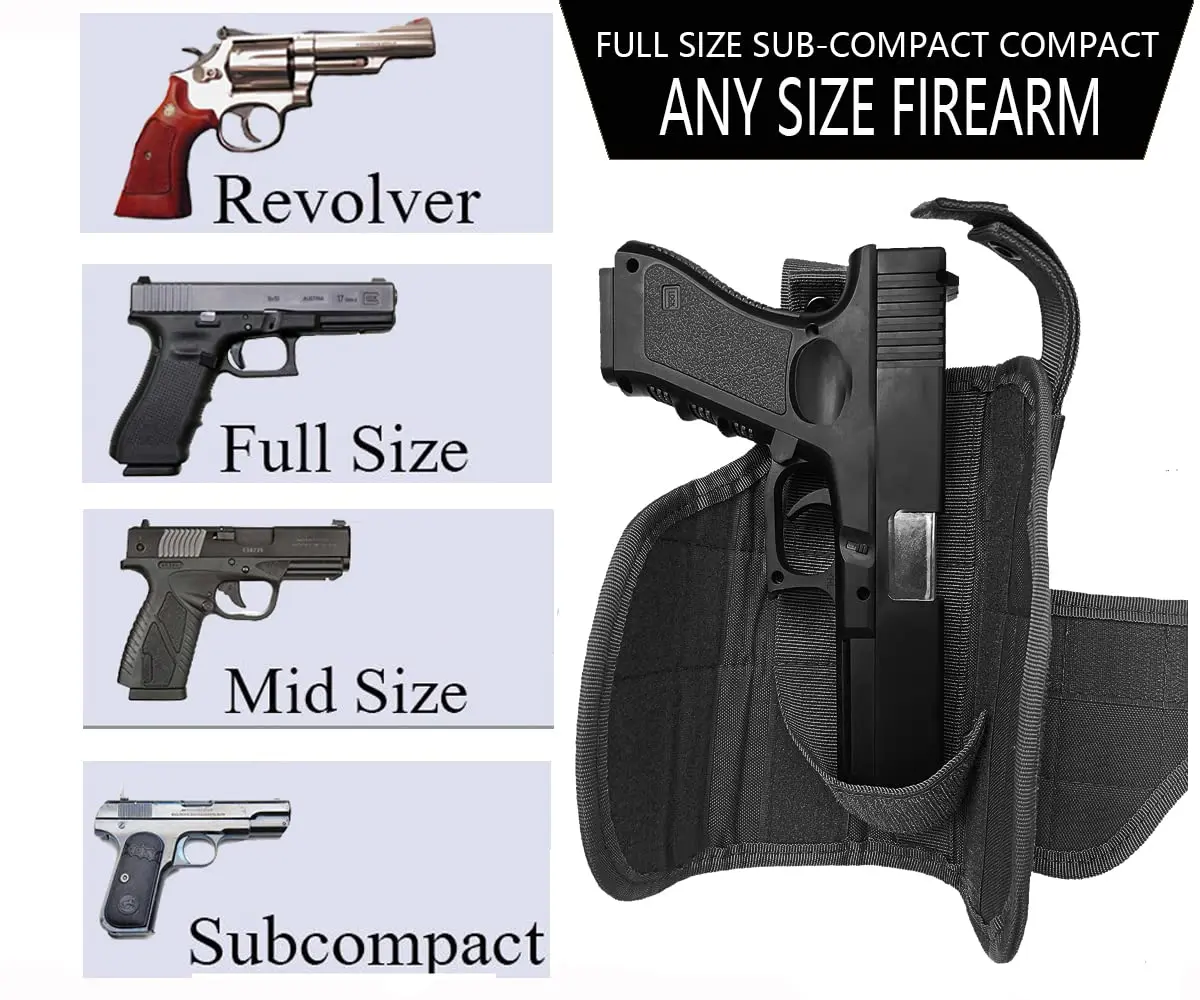 Enhanced Tactical Drop Leg Pistol Holster, Right Hand Adjustable