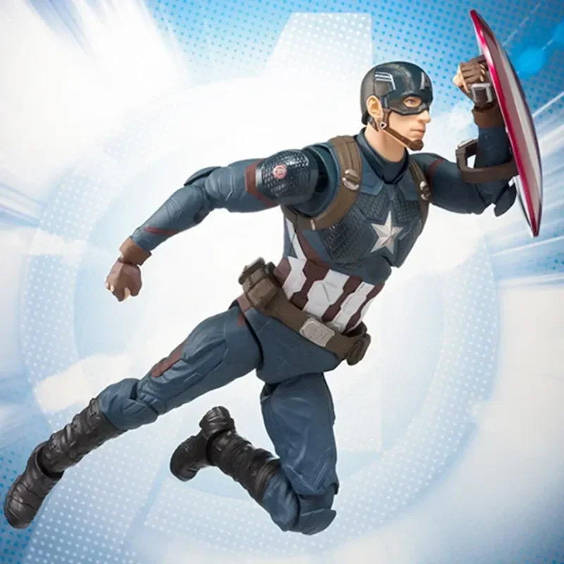 

New Marvel Avengers Movie Captain America Interchangeable Character Handpiece PVC Sculpture Series 15CM Model Toys Gift HotToys