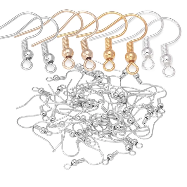100Pcs Brass Earring Hook Hypoallergenic Earrings Fish Hooks Ear Wires  Suppliers Bulk for DIY Earrings Making - AliExpress