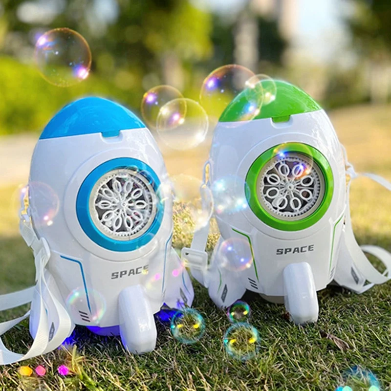 

V16 Net-Red Rocket Electric Bubble Machine With Light Charging One-Button Bubble Stage Children's Toys Summer