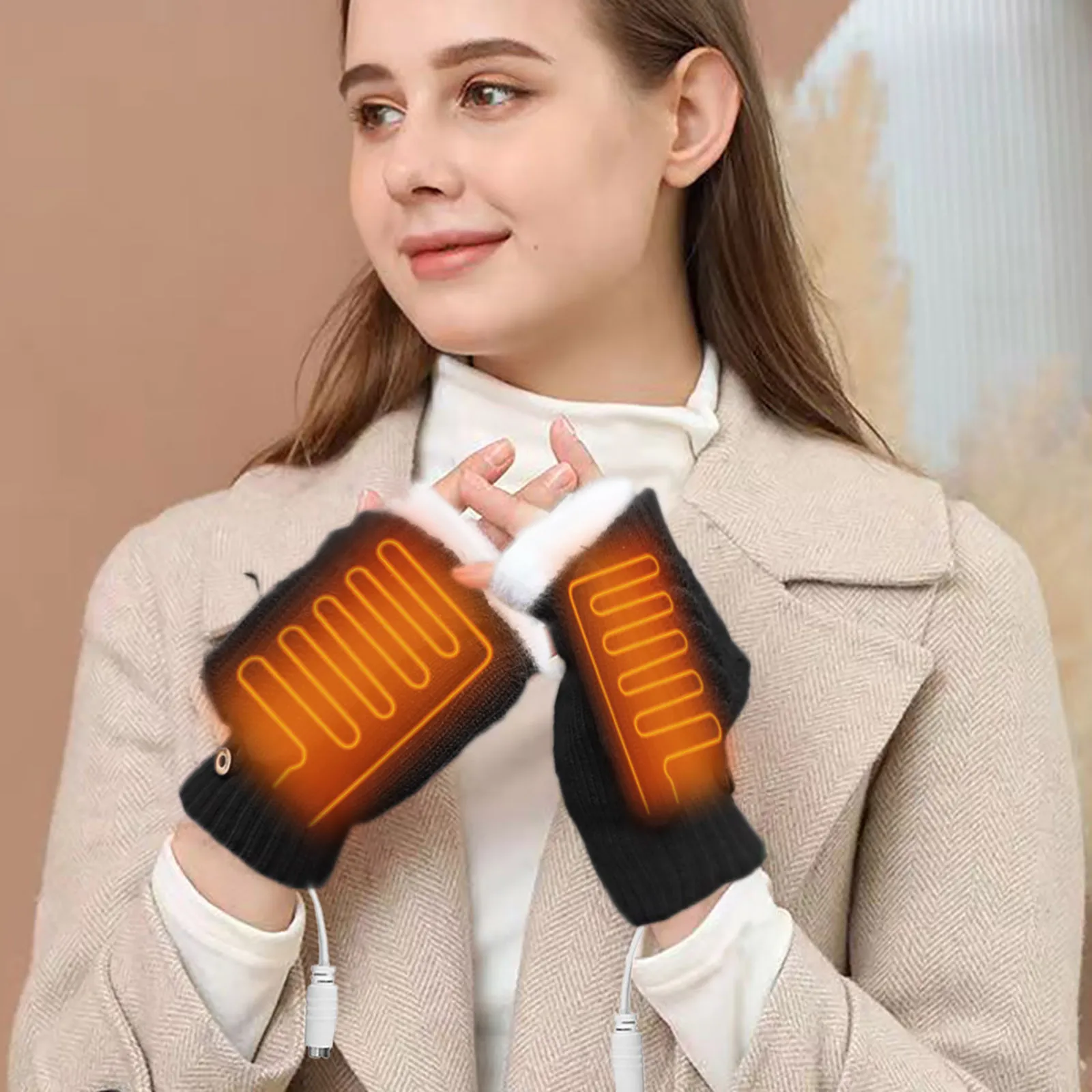 

Winter Electric Heating Warm Gloves Usb Gloves h Mobile Power Computer Electric Heating Gloves Beer Mug Shape Gloves