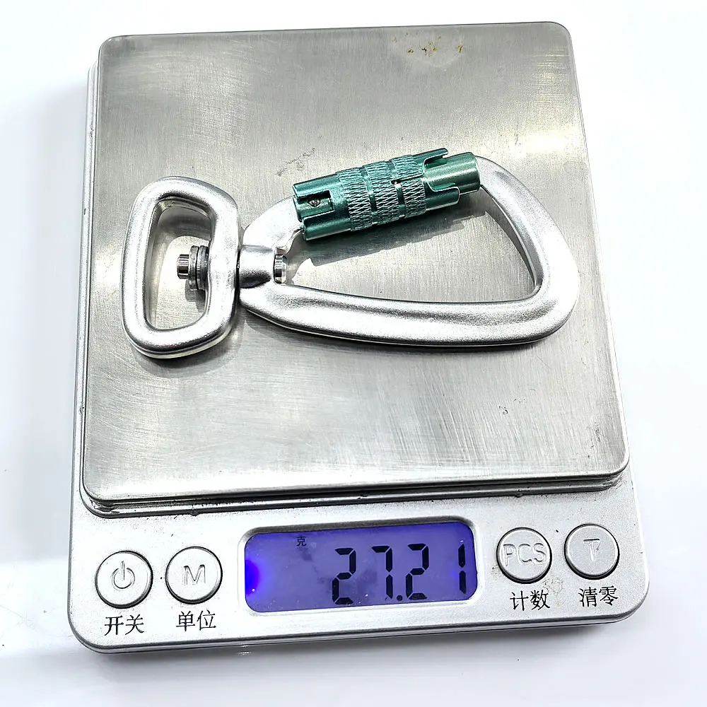 2PCS 25mm 4KN 회전 잠금 카라비너, 7075 알루미늄 헤비 듀티 클립, 개 목줄, 애완동물 안전 로프, 해먹, 배낭용
