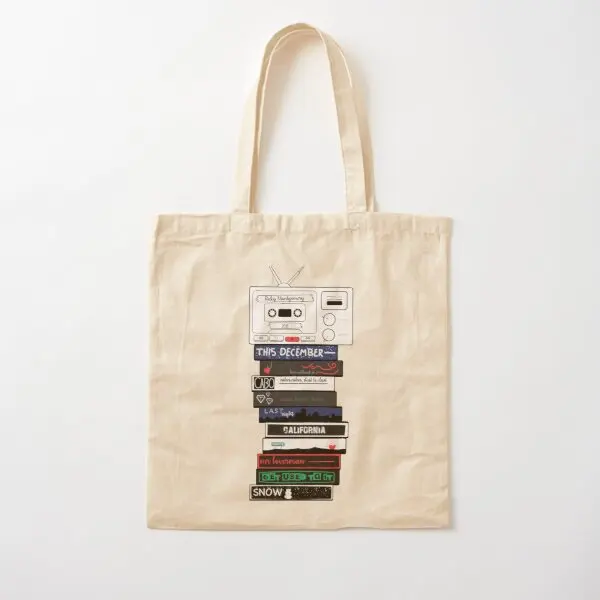 Ricky Montgomery Album Mix Tape Cotton  Canvas Bag Women Handbag Foldable Ladies Fabric Shoulder Bag Fashion Tote Designer