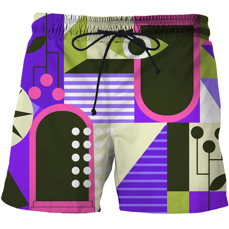 

High Street Shorts Men's Art Bermuda Fashion Swimwear Male Quick Drying Beach Shorts Casual Personality Bottoms for Men Summer