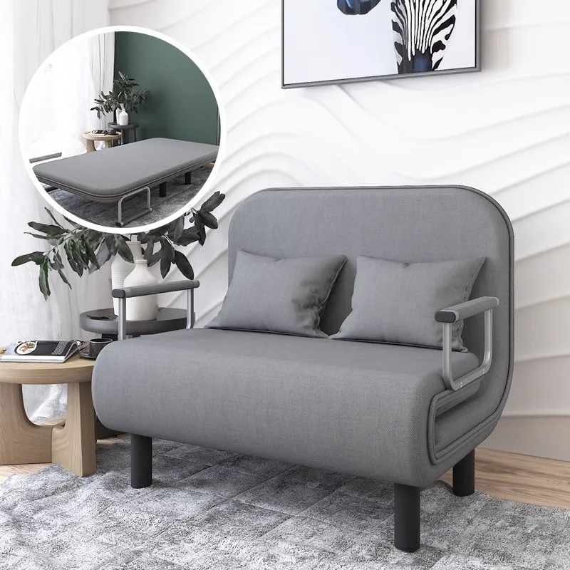 Modern folding sofa bed apartment small apartment simple single and double folding sofa with armrest