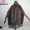 2025 Hot Sale Long Style Winter Warm Real Natural Mink Fur Scarf Real Mink Fur Shawl Fashion Women Knitted Real Mink Fur Scarves