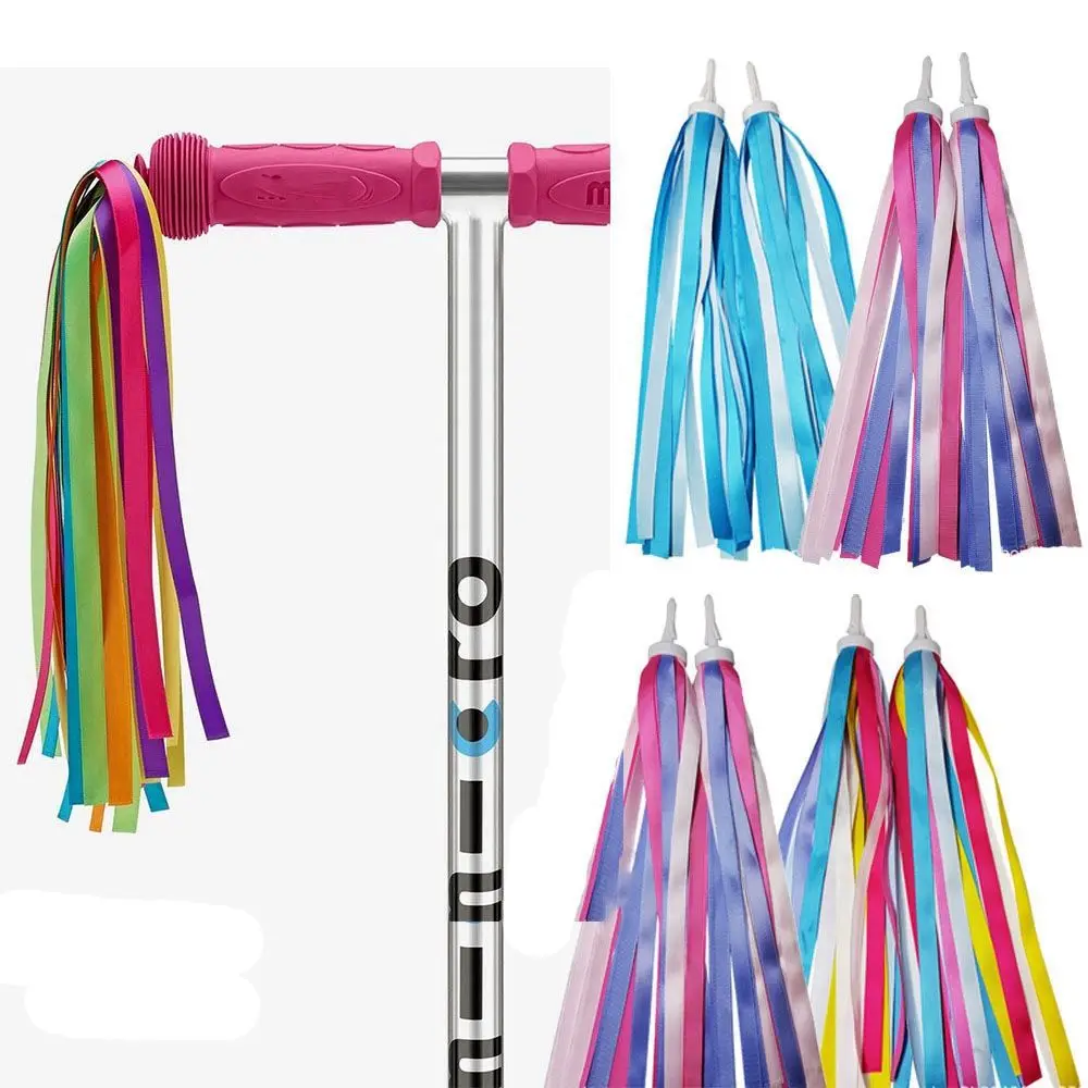 2pcs 30cm Colorful Bike Bicycle Cycling Tricycle Handlebar Tassels Kids Girls Boys Handlebar Streamers Tassels