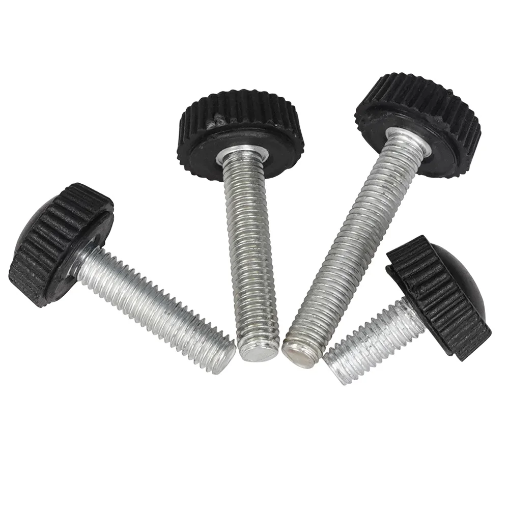 Round head handle hand screw 10pcs m4 m5 m6 round knurled thumb screw plastic tighten bolt nuts knob black/white plastic
