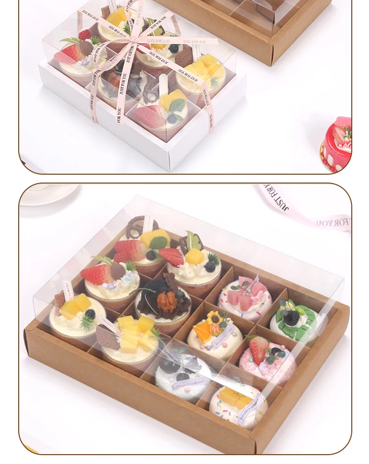 Gold Foil Embossed Multi-Lattice Cupcake Box Hard Dessert Packaging for Cookies, Cakes,... - SKU MCB01035 - UGI Packaging