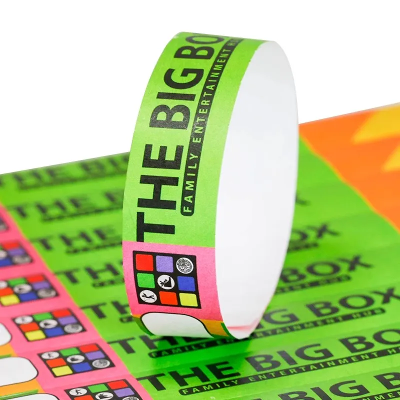 Festival Bands Tyvek Paper Wristband For Events Cheap Bracelets With And Text Printing waterproof paper wristbands cloth wristbands