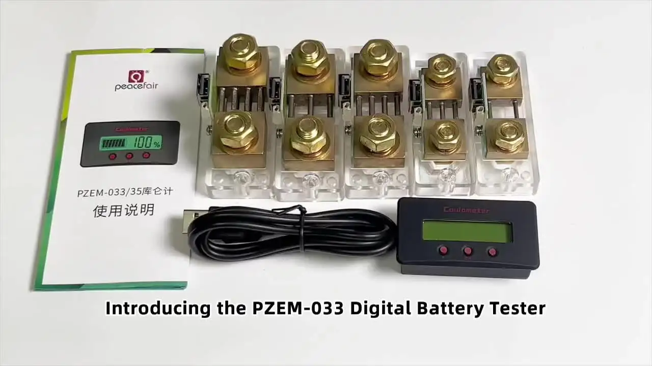 PZEM-033 Профессиональный монитор батареи для автофургона 120 В 100-500 А кулоновый
