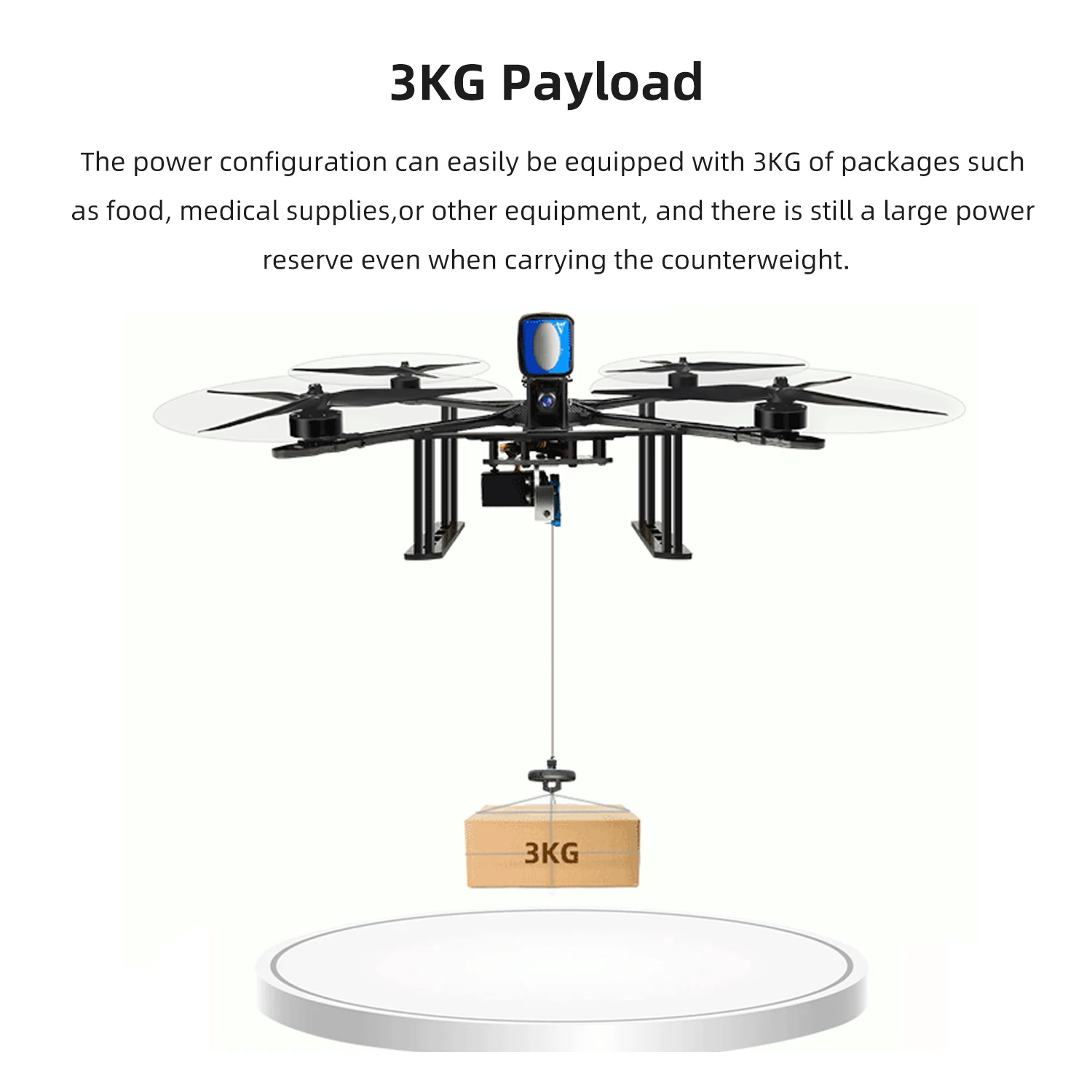 Radiolink M435 4-Rotor 3KG Payload Heavy Lift Drone 120km/h Flight Speed, Routes Planning And Autopilot, 4KM Long Range RTF 2