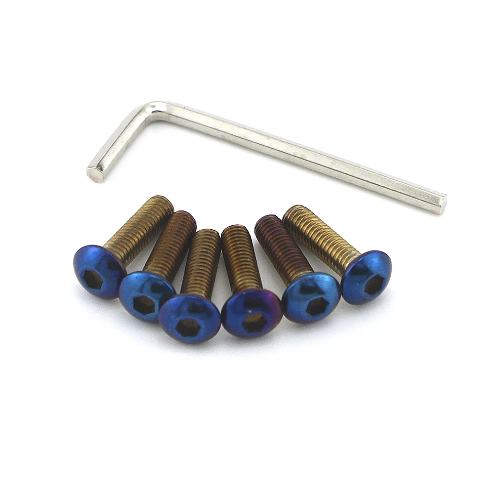 

WLR RACING - 6PC/LOTS Burnt Titanium Steering Wheel Bolts Fit a lot of steering wheel Works Bell Boss Kit