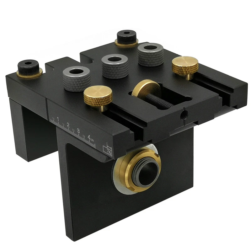 CRTOL Multifunctional Woodworking Dowel Fixture Kit Adjustable Drill