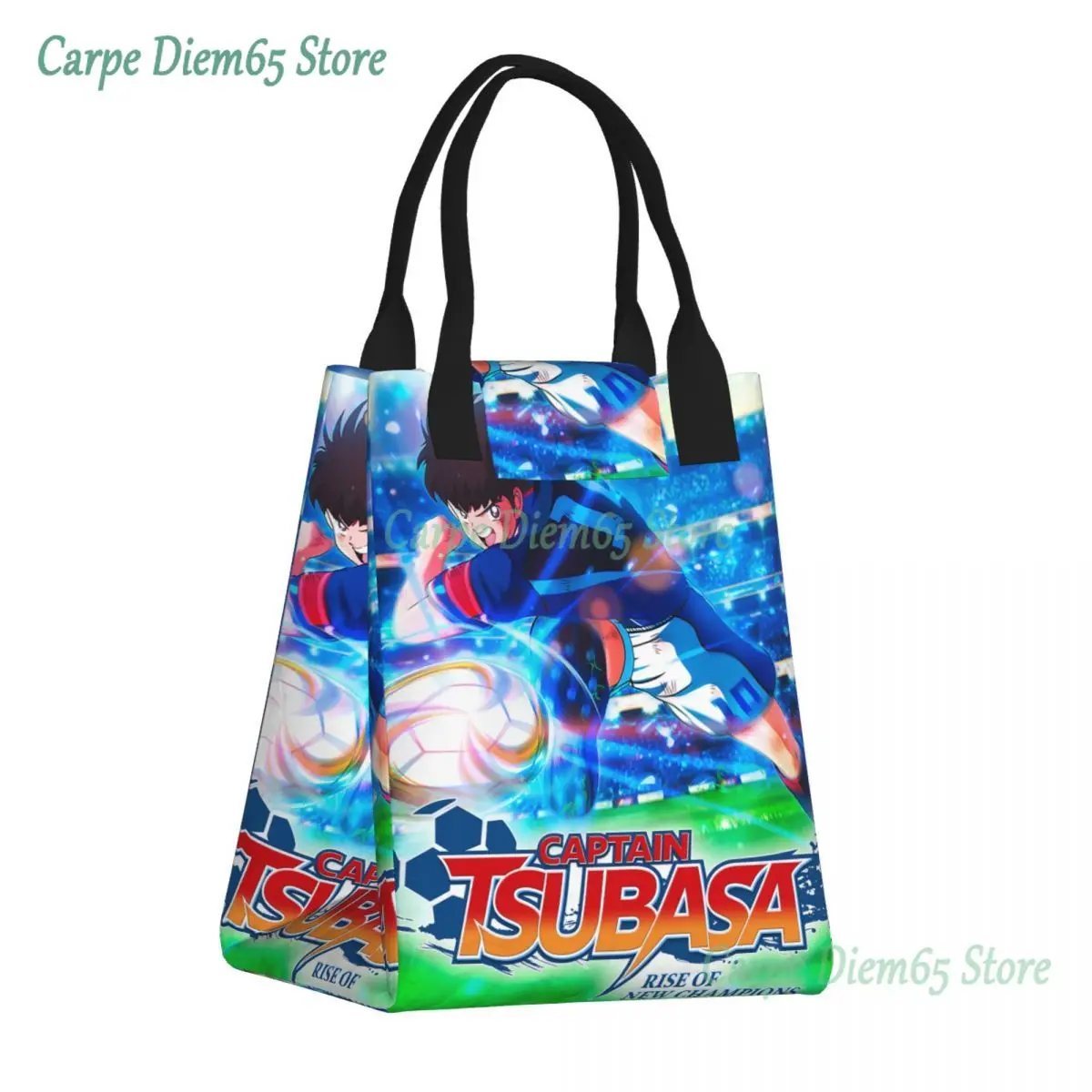 

Captain Tsubasa Insulated Lunch Bag Japan Footballer Anime Manga Resuable Thermal Cooler Bento Box Food Container Tote Bags