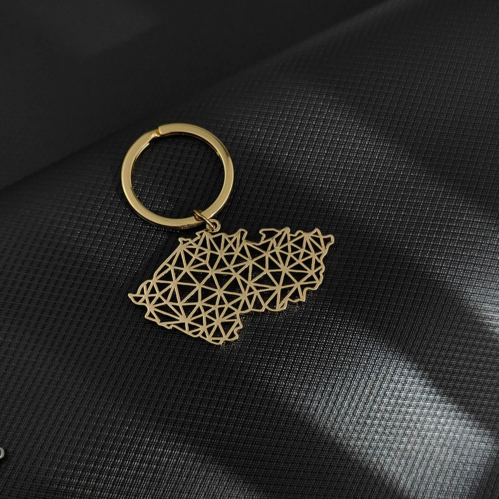 

Czech Republic Map Pendant Keychain World Maps Shape Keychains for Men Women Fashion Stainless Steel Jewelry Keyring Party Gifts