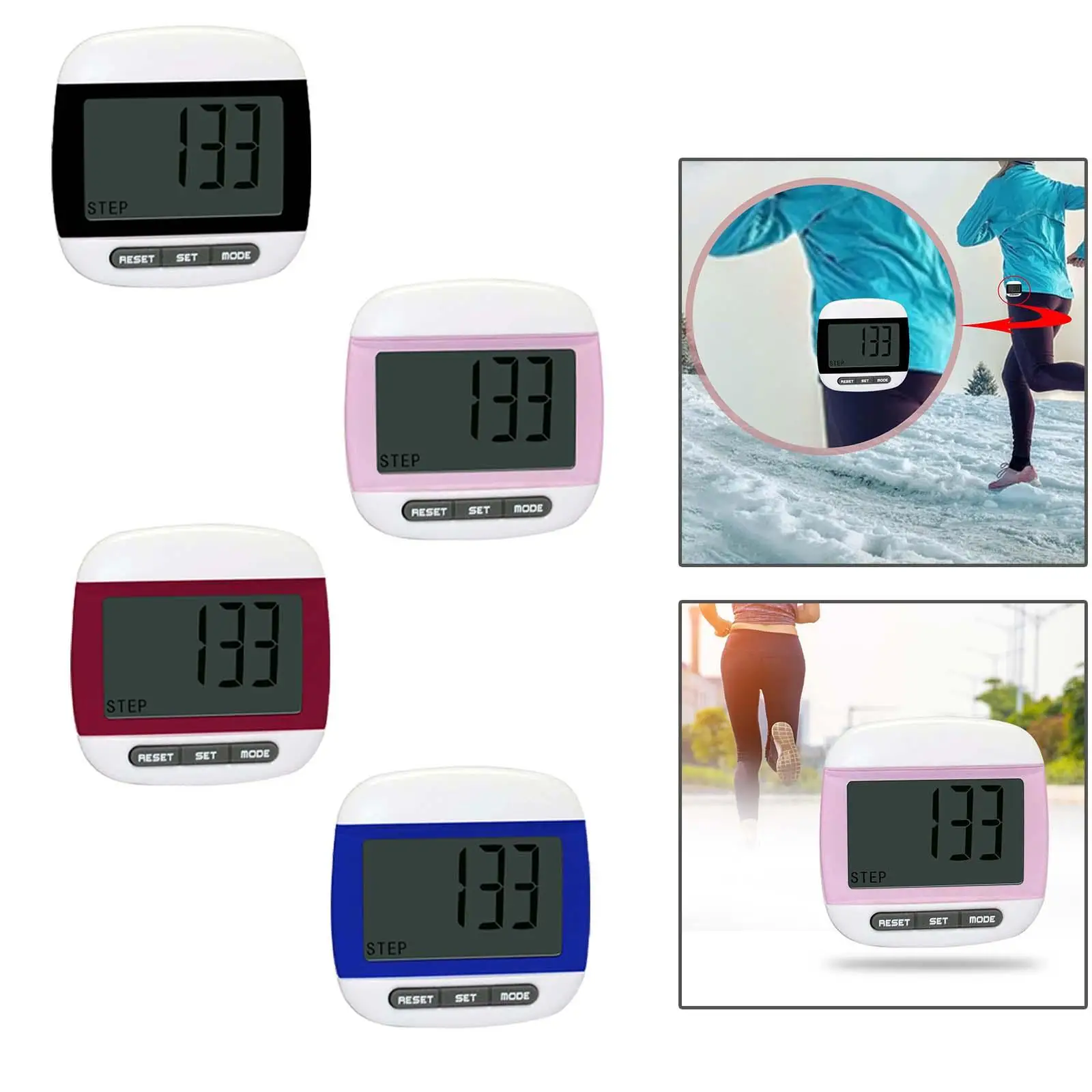 Pedometer for Walking Portable Belt Clip, Calorie Distance Counting Accurate