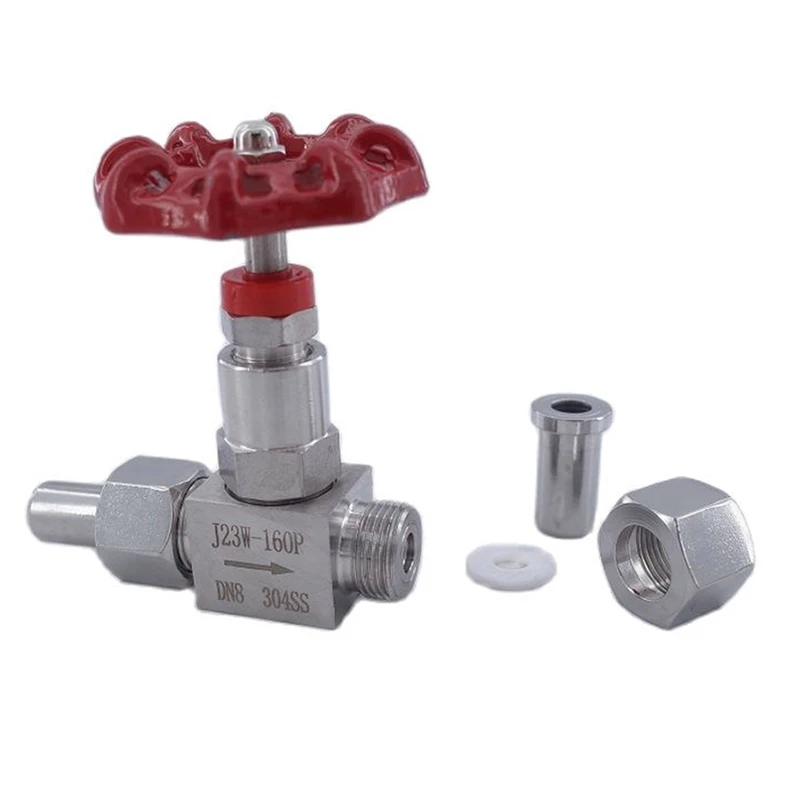 Adjustable Plug needle valve J23W160P DN6 DN8 DN10 DN15 stainless