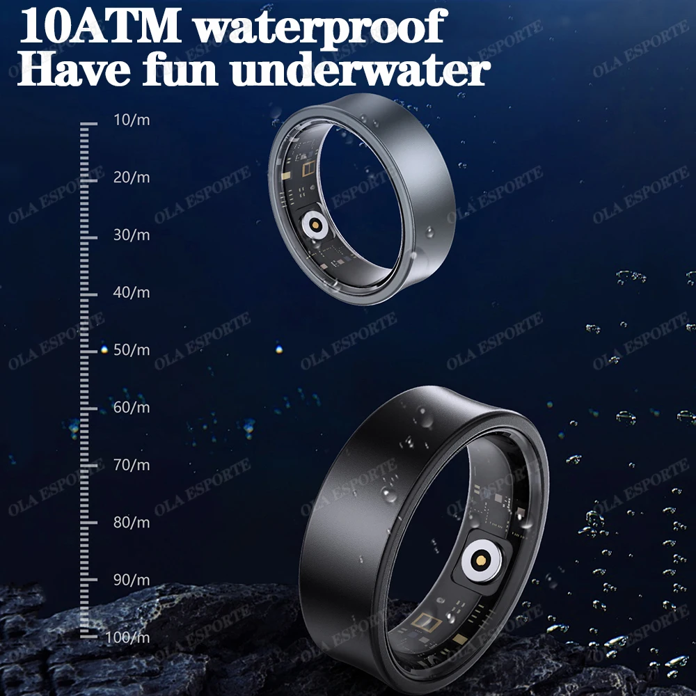 2025 New Smart Ring Men Women, 10atm Waterproof, Heart Rate And Blood Oxygen Sleep Monitoring Smartring, Multi Sport Mode Rings, Alina Gadgets