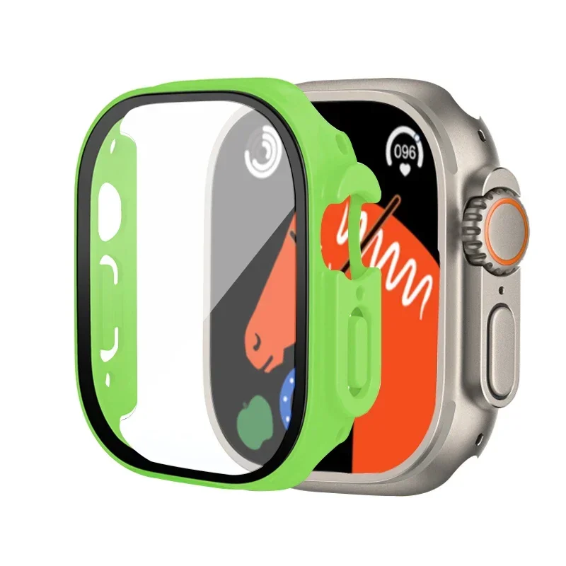 Premium Screen Protector with PC Bumper for Apple Watch Ultra - Tempered Glass Case Accessory