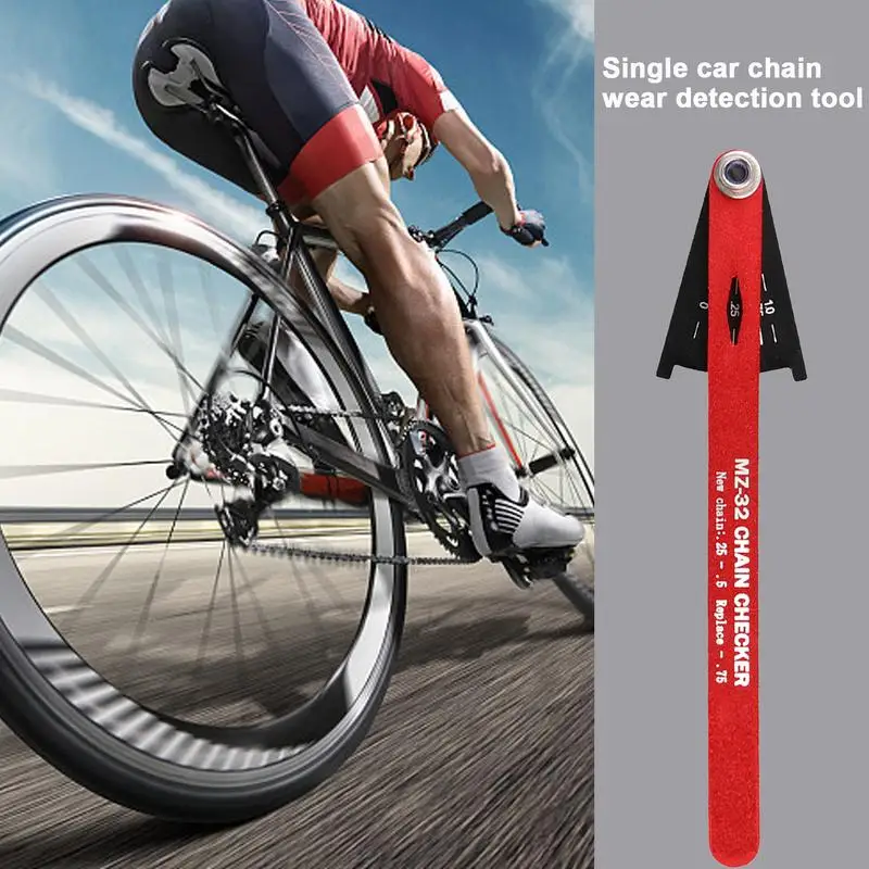 Medidor de cadenas de bicicleta, herramienta de indicador de desgaste,  aleación de aluminio, multifuncional, bicicleta de montaña - AliExpress