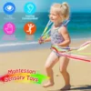 Montessori Style Sensory Toy BPA-free Non-toxic Baby Ribbon Ring Newborns Upwards Develop Colour Recognition Sensory Toy 4