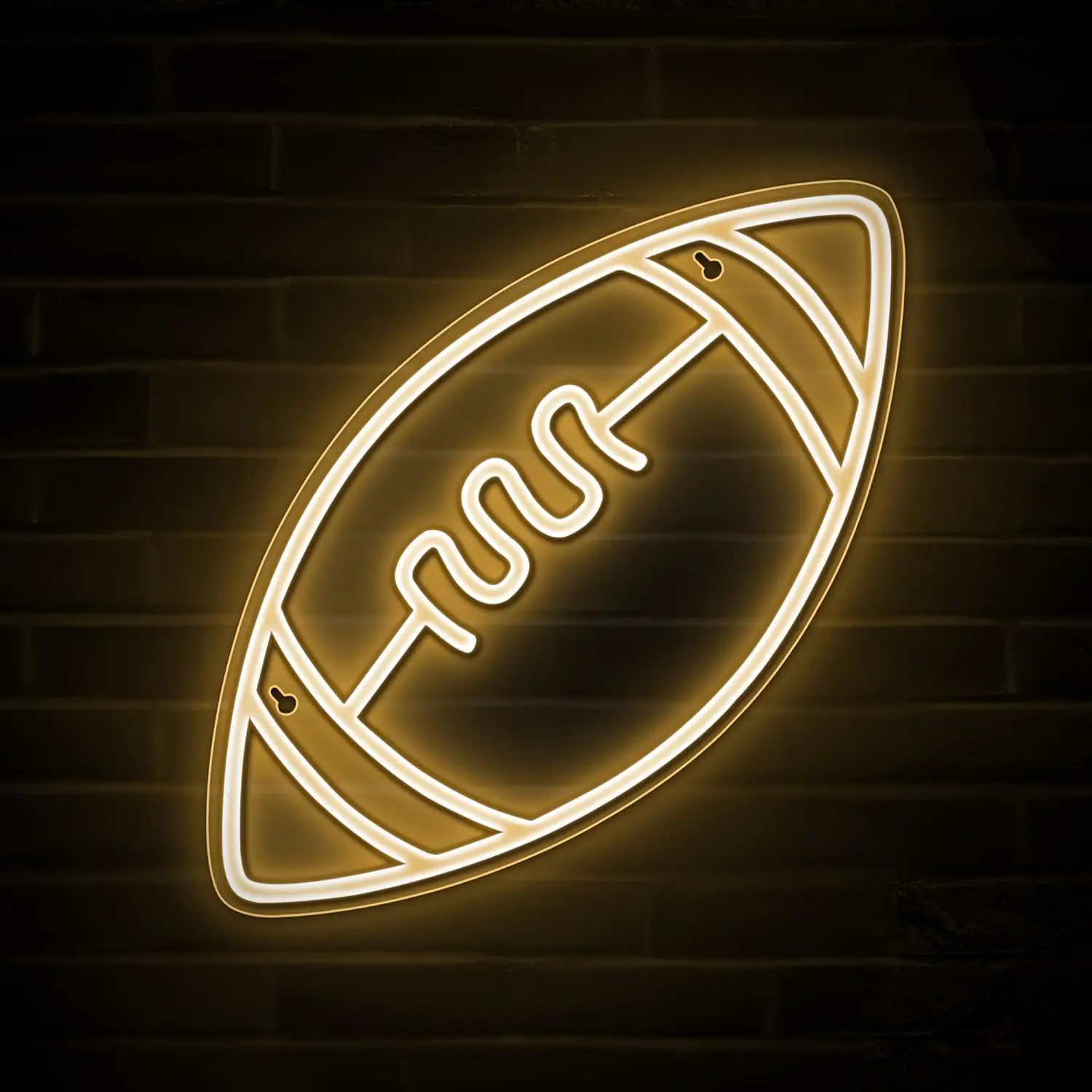 

Football Neon Sign - Football Neon Light for Boys’/Teens’ Bedroom, Game Room, Bar, Wall, Football Room Decor - Football