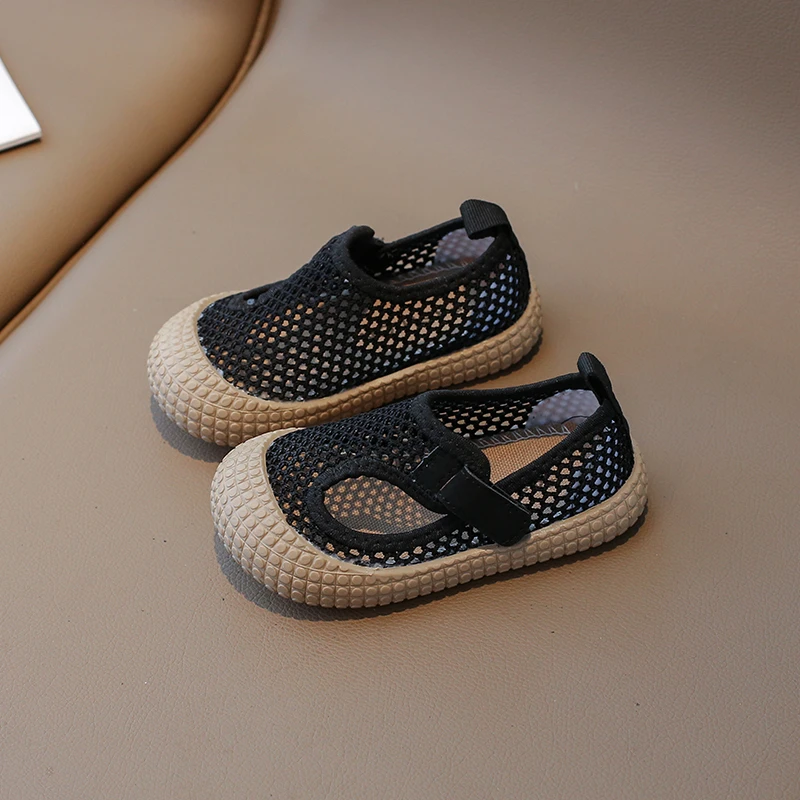 Children's Canvas Shoes Mesh Breathable New Summer 2024 Boys Girls Children Baby Flats 3