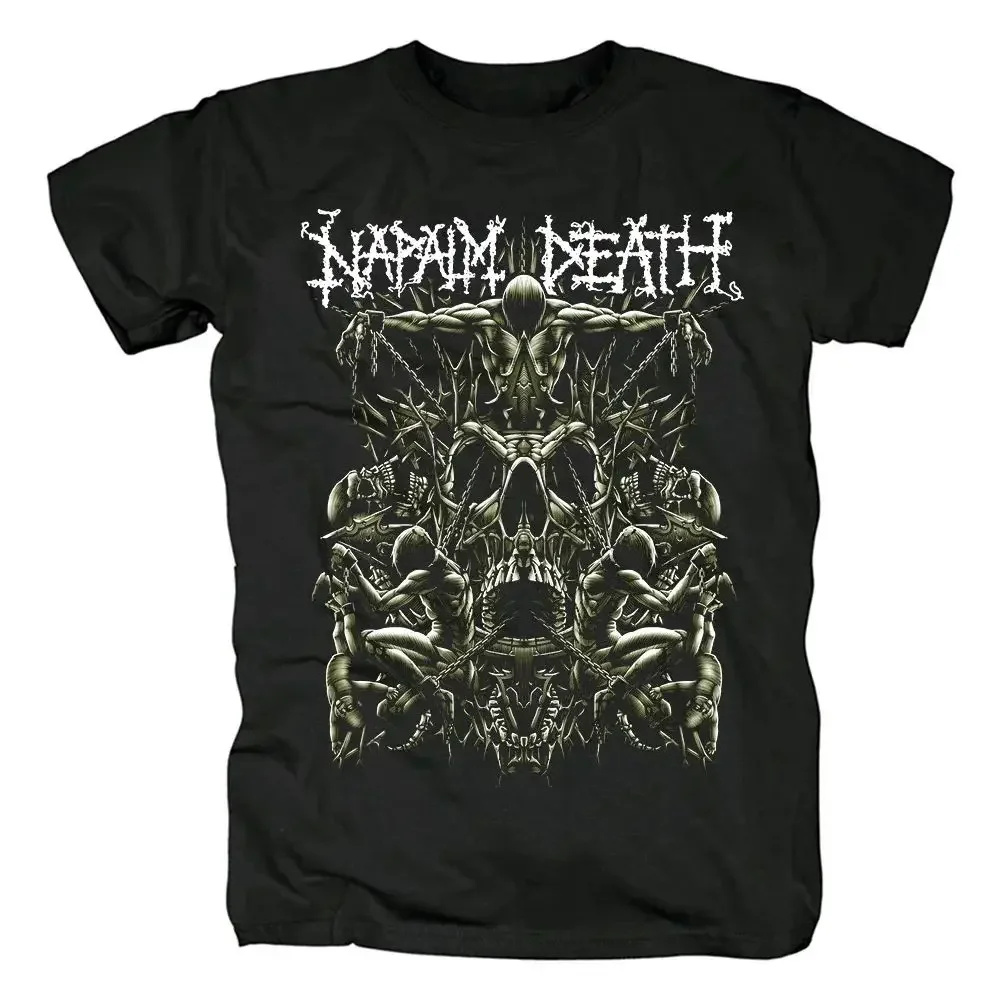 thumbnail image 1 of Camiseta Napalm Death Grindcore Heavy Metal para hombre y mujer, 100% de algodón de talla grande, ropa de calle con cuello redondo de gran tamaño, camisetas Unisex, 1 of 4