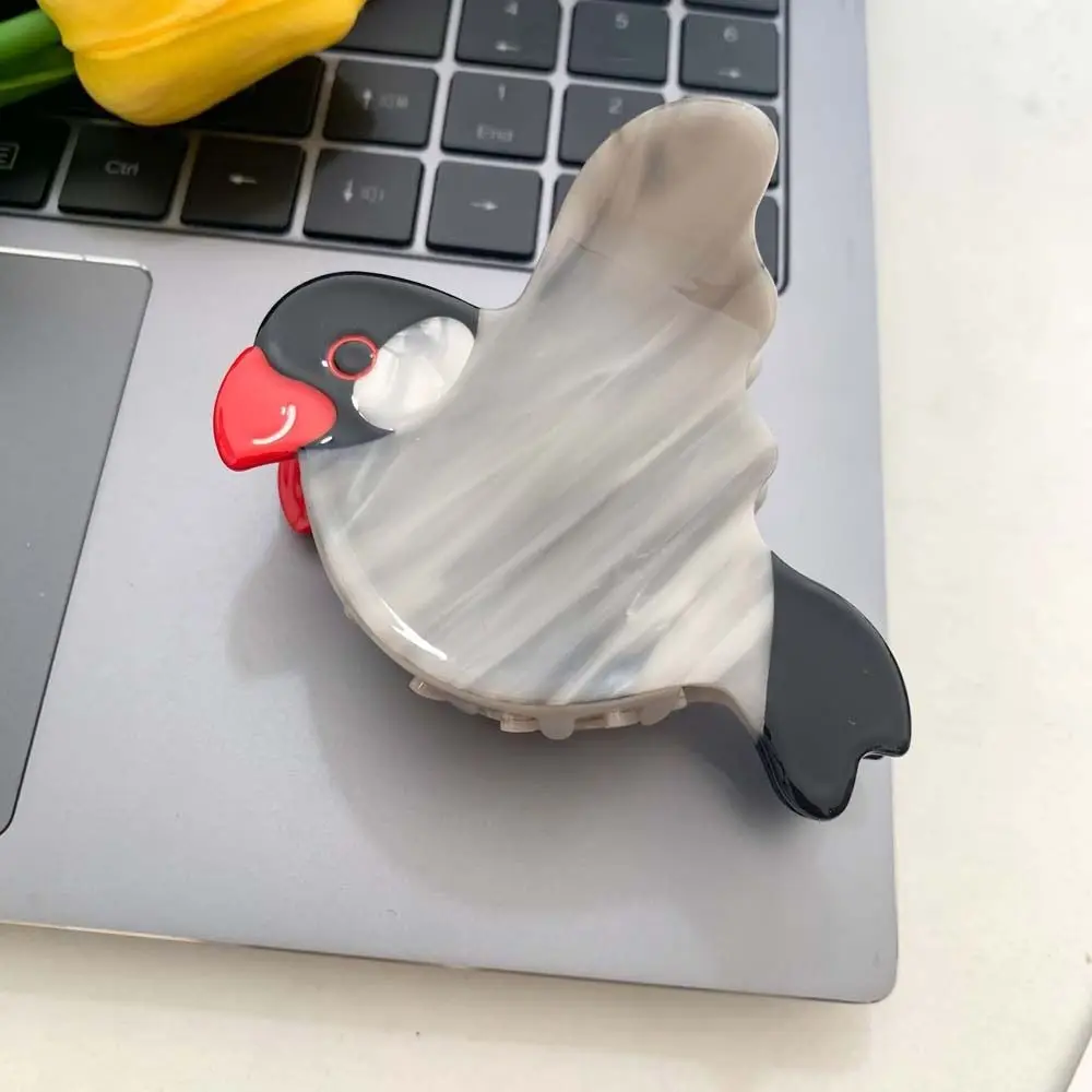 

Заколка для волос в виде птицы в Корейском стиле, креативный зажим для волос среднего размера из ацетата, Геометрическая заколка в виде животного, акулы