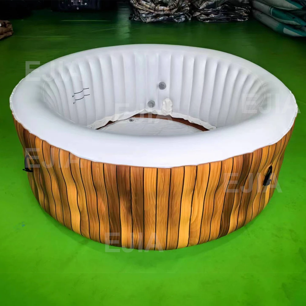 Outdoor Spa Fits Up To 6 People Portable Hot Tub With Heated Water System And Bubble Jets