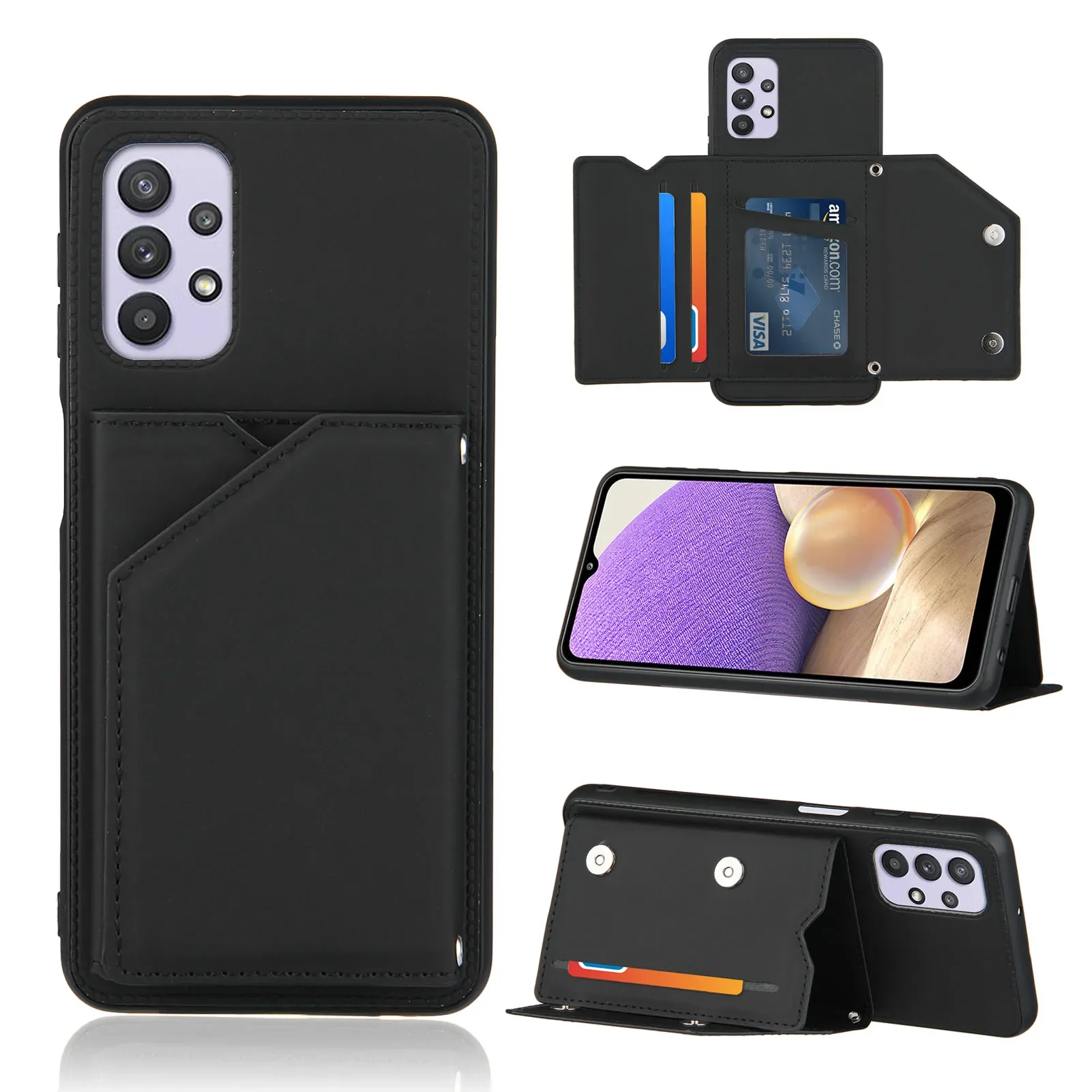 

PU Leather Wallet Case For Xiaomi 11 Ultra 11 Lite 5G NE 11T 10S 10T Redmi 9A 9C 9T Note 9 9S 10 11 Pro Card Pockets Back Cover