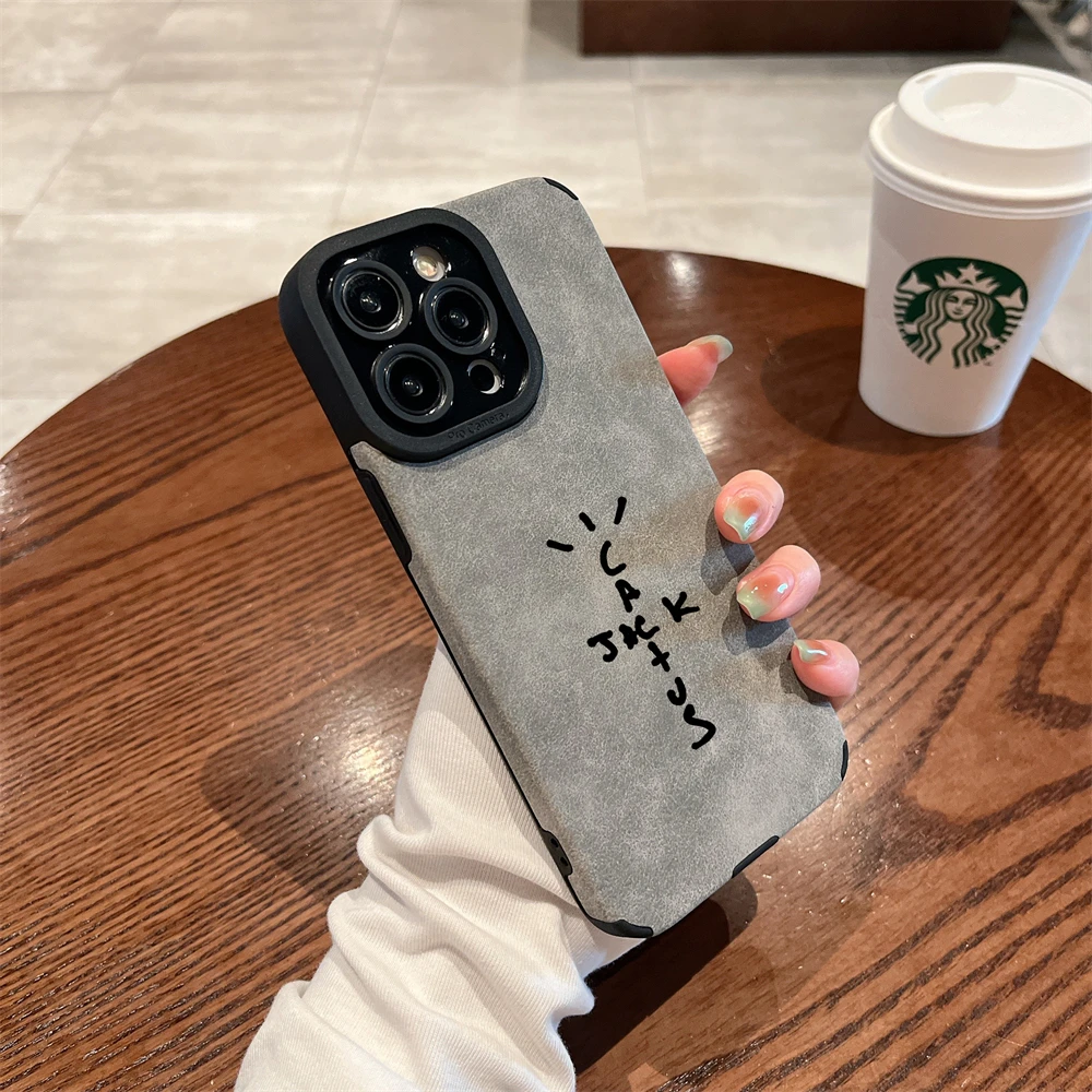 Luxury Suede Leather Silicone Phone Case - Elegant Air Soft Cover