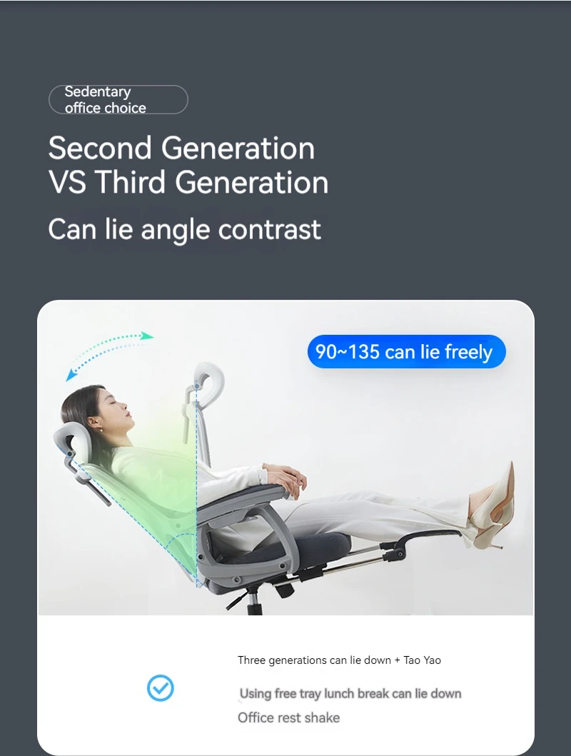 Description Picture 5 of itemRotate Recliner Office Chairs Esports Computer Sedentary Comfort Office Chairs Ergonomic Cadeira De Escritorio Furniture QF50OC