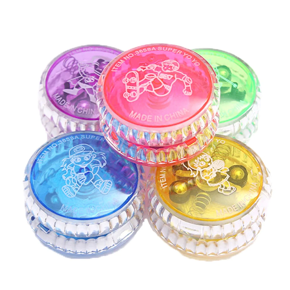 Yoyo Ball 2Pcs Creative Hobby Magic YoYo LED Light Classic Toys Fun Games Yo Yo Professional Practice Juggling Amateur Show Toys Kids Gift