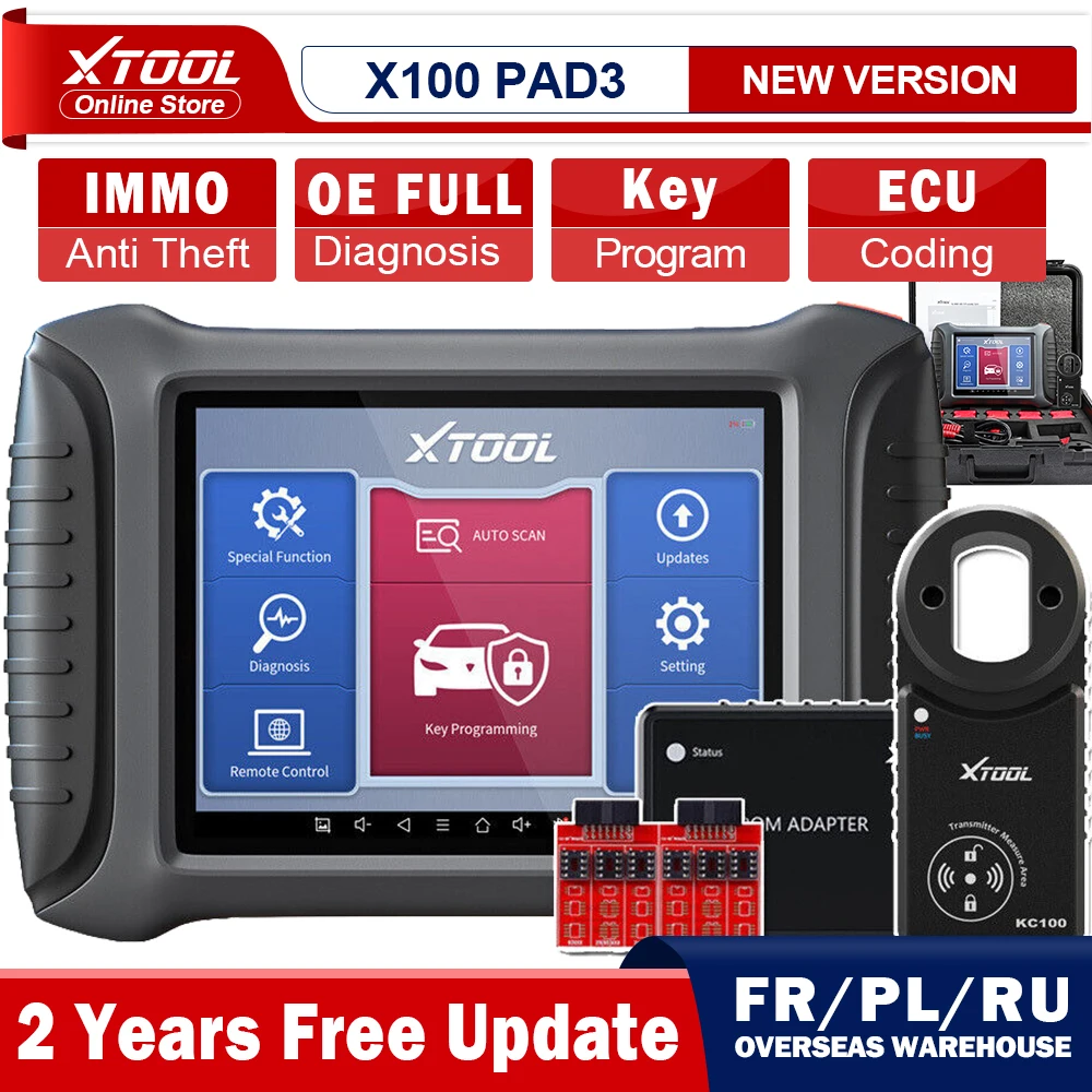 

XTOOL X100 PAD3 PAD Elite Car OE Full Diagnostic Key Programmer for VW 4th 5th IMMO ECU Coding Programming Active Test 38 Reset