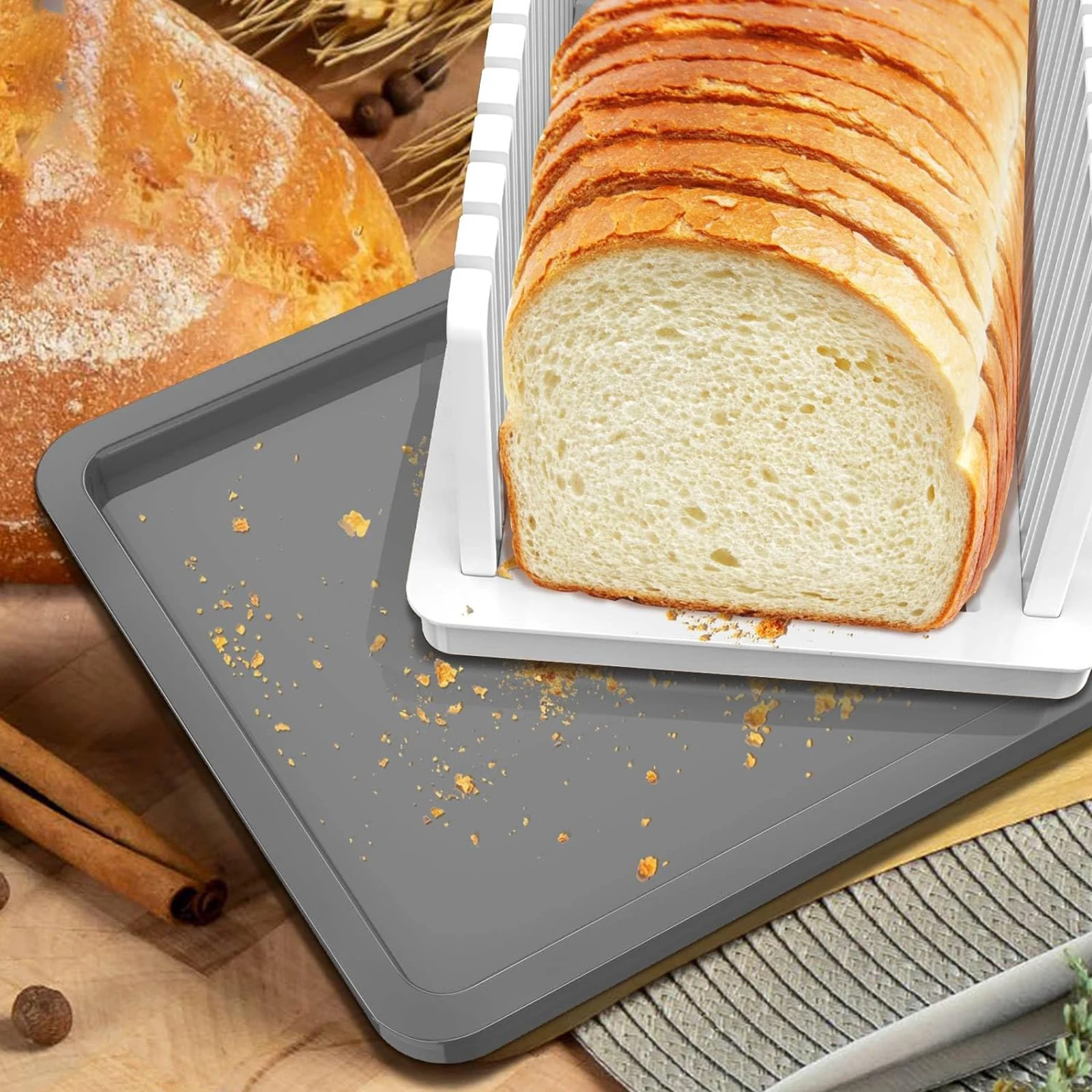 

Bread Slicer for Homemade Bread Commercial Baking Toast Slicer Guide Tools for Home Baking Accessories IMNT